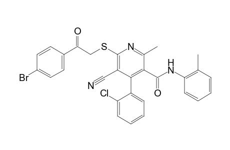 3-pyridinecarboxamide, 6-[[2-(4-bromophenyl)-2-oxoethyl]thio]-4-(2-chlorophenyl)-5-cyano-2-methyl-N-(2-methylphenyl)-