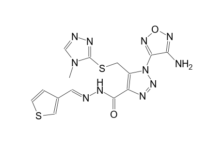 1-(4-amino-1,2,5-oxadiazol-3-yl)-5-{[(4-methyl-4H-1,2,4-triazol-3-yl)sulfanyl]methyl}-N'-[(E)-3-thienylmethylidene]-1H-1,2,3-triazole-4-carbohydrazide