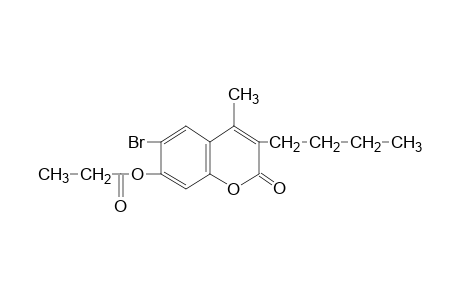 6-bromo-3-butyl-7-hydroxy-4-methylcoumarin, propionate