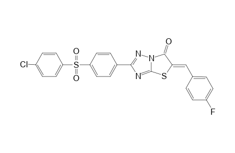 2-(4-(4-CHLOROPHENYLSULFONYL)-PHENYL)-5-(4-FLUOROBENZYLIDENE)-THIAZOLO-[3,2-B]-[1,2,4]-TRIAZOL-6(5H)-ONE