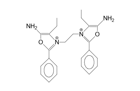 1,2-Ethylene-bis(5-amino-4-ethyl-2-phenyl-oxazolium) dication