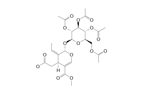 4-CARBOXYMETHYL-5-ETHYLIDENE-6-(3,4,5-TRIACETOXY-6-ACETOXYMETHYL-TETRAHYDROPYRAN-2-YLOXY)-5,6-DIHYDRO-4H-PYRAN-3-CARBOXYLIC-ACID-METHYLESTER