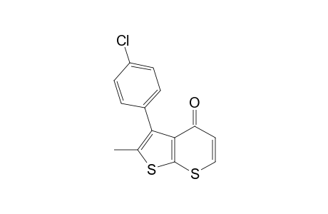 5-(4-CHLOROPHENYL)-6-METHYL-(4H)-4-OXOTHIENOTHIAPYRAN