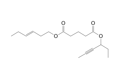 Glutaric acid, hex-4-yn-3-yl trans-hex-3-enyl ester