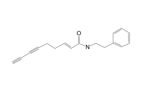 N-(2-Phenylethyl)non-2(E)-en-6,8-diynamide