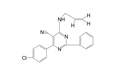 4-(ALLYLAMINO)-6-(p-CHLOROPHENYL)-2-PHENYL-5-PYRIMIDINECARBONITRILE