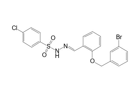 N'-((E)-{2-[(3-bromobenzyl)oxy]phenyl}methylidene)-4-chlorobenzenesulfonohydrazide