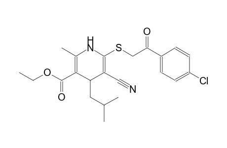3-pyridinecarboxylic acid, 6-[[2-(4-chlorophenyl)-2-oxoethyl]thio]-5-cyano-1,4-dihydro-2-methyl-4-(2-methylpropyl)-, ethyl ester