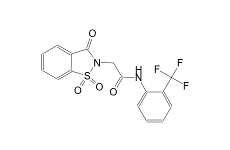 2-(1,1-dioxido-3-oxo-1,2-benzisothiazol-2(3H)-yl)-N-[2-(trifluoromethyl)phenyl]acetamide