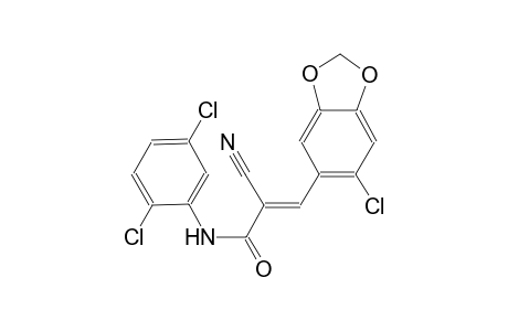 (2E)-3-(6-chloro-1,3-benzodioxol-5-yl)-2-cyano-N-(2,5-dichlorophenyl)-2-propenamide