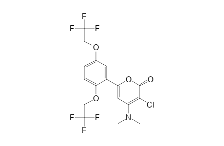 6-[2,5-bis(2,2,2-trifluoroethoxy)phenyl]-3-chloro-4-(dimethylamino)-2H-pyran-2-one