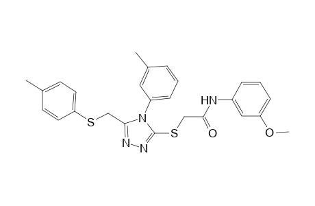 N-(3-methoxyphenyl)-2-[(4-(3-methylphenyl)-5-{[(4-methylphenyl)sulfanyl]methyl}-4H-1,2,4-triazol-3-yl)sulfanyl]acetamide