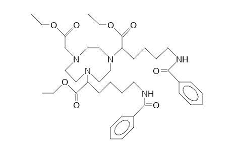 1,4-Bis(5-benzamido-1-ethoxycarbonyl-pentyl)-7-ethoxycarbonylmethyl-1,4,7-triaza-cyclononane