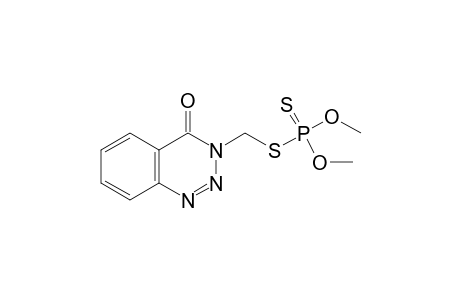 phosphorodithioic acid, O,O-dimethyl ester, S-ester with S-(mercaptomethyl)-1,2,3-benzotriazin-4(3H)-one