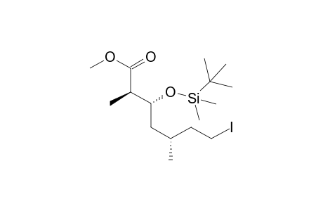 methyl (2R,3R,5R)-3-[tert-butyl(dimethyl)silyl]oxy-7-iodo-2,5-dimethyl-heptanoate