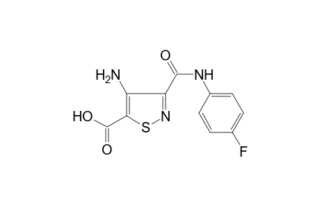 4-Amino-3-[(4-fluoroanilino)-oxomethyl]-5-isothiazolecarboxylic acid