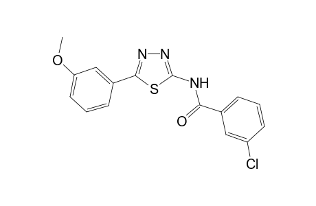 3-chloro-N-[5-(3-methoxyphenyl)-1,3,4-thiadiazol-2-yl]benzamide