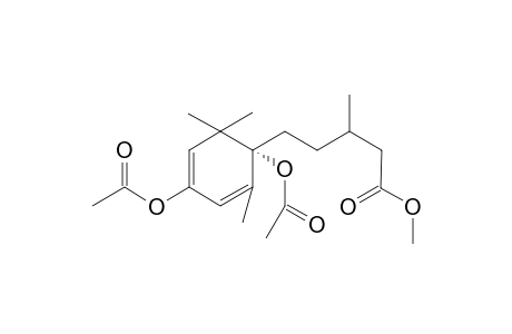 Methyl 5-(1',4'-dicetoxy-2',6',6'-trimethylcyclohex-2',4'-dienyl)-3.xi.-methylpentanoate