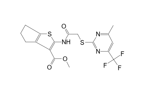 methyl 2-[({[4-methyl-6-(trifluoromethyl)-2-pyrimidinyl]sulfanyl}acetyl)amino]-5,6-dihydro-4H-cyclopenta[b]thiophene-3-carboxylate