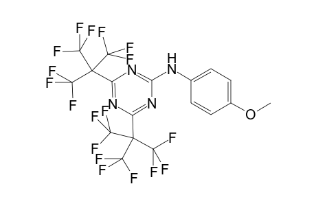 N-(4-Methoxyphenyl)-4,6-bis[2,2,2-trifluoro-1,1-bis(trifluoromethyl)ethyl]-1,3,5-triazin-2-amine