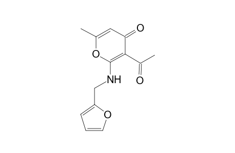 3-Acetyl-2-(2-furanylmethylamino)-6-methyl-4-pyranone
