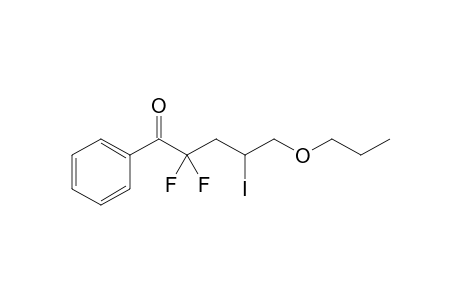 2,2-Difluoro-4-iodo-5-propoxy-1-phenyl-1-pentanone