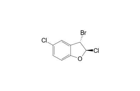 Benzofuran, 3-bromo-2,5-dichloro-2,3-dihydro-, trans-