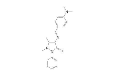 4-(((E)-[4-(Dimethylamino)phenyl]methylidene)amino)-1,5-dimethyl-2-phenyl-1,2-dihydro-3H-pyrazol-3-one