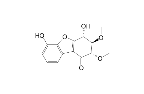 RIBISIN_D;(2-S,3-R,4-R)-4,6-DIHYDROXY-2,3-DIMETHOXY-3,4-DIHYDRO-1-(2-H)-DIBENZOFURANONE