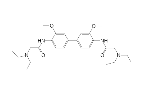 2-Diethylamino-N-[4'-(2-diethylamino-acetylamino)-3,3'-dimethoxy-biphenyl-4-yl]-acetamide