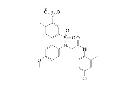 N-(4-chloro-2-methylphenyl)-2-{4-methoxy[(4-methyl-3-nitrophenyl)sulfonyl]anilino}acetamide