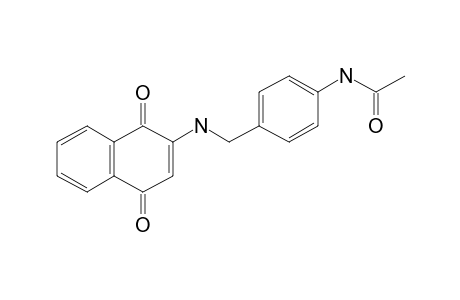 N-(4-{[(1,4-dioxo-1,4-dihydronaphthalen-2-yl)amino]methyl}phenyl)acetamide