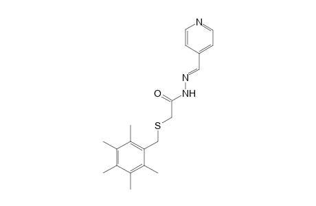 [(2,3,4,5,6-pentamethylbenzyl)thio]acetic acid, [(4-pyridyl)methylene]hydrazide