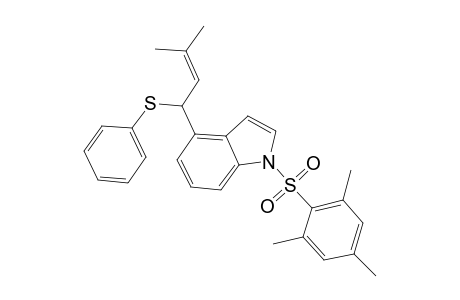 1-(mesitylsulfonyl)-4-(3'-methyl-1'-phenylthiobut-2'-enyl)indole