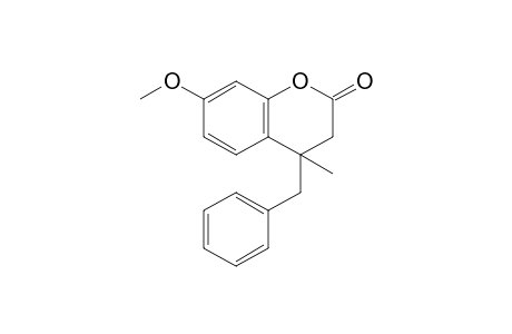 4-Benzyl-7-methoxy-4-methyl-2-chromanone