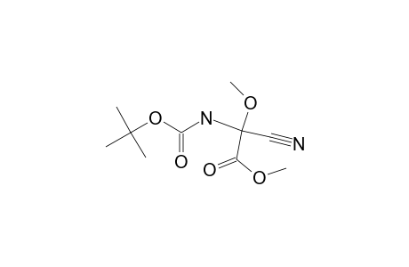 Acetic acid, cyano[[(1,1-dimethylethoxy)carbonyl]amino]methoxy-, methyl ester, (.+-.)-