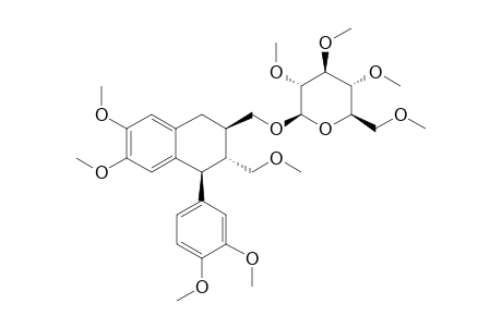 (2R,3R,4S,5S,6R)-2-[[(2R,3R,4S)-6-hydroxy-4-(4-hydroxy-3-methoxyphenyl)-3-(hydroxymethyl)-7-methoxy-1,2,3,4-tetrahydronaphthalen-2-yl]methoxy]-6-(hydroxymethyl)oxane-3,4,5-triol, heptamethyl ether