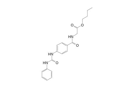 p-(3-phenylureido)hippuric acid, butyl ester