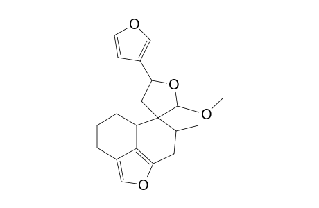 Spiro[furan-3(2H),6'-[6H]naphtho[1,8-bc]furan], 5-(3-furanyl)-3',4,4',5,5',5'a,7',8'-octahydro-2-methoxy-7'-methyl-