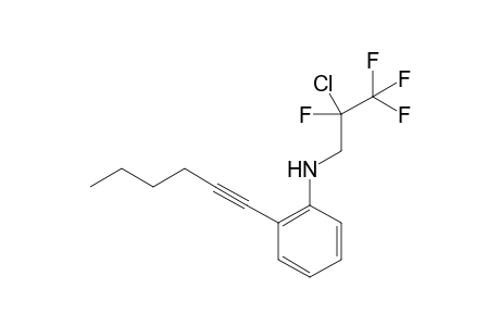 N-(2-Chloro-2,3,3,3-tetrafluoropropyl)-2-(hex-1-yn-1-yl)aniline