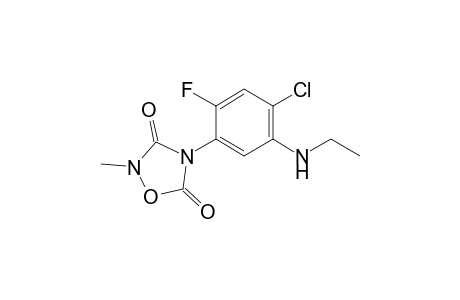 2-Methyl-4-(4'-chloro-2'-fluoro-5'-ethylaminophenyl)-1,2,4-oxadiazolidine-3,5-dione