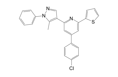 4-(4-Chlorophenyl)-2-(5-methyl-1-phenyl-1H-pyrazol-4-yl)-6-(thiophen-2-yl)pyridine