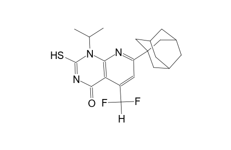 pyrido[2,3-d]pyrimidin-4(1H)-one, 5-(difluoromethyl)-2-mercapto-1-(1-methylethyl)-7-tricyclo[3.3.1.1~3,7~]dec-1-yl-