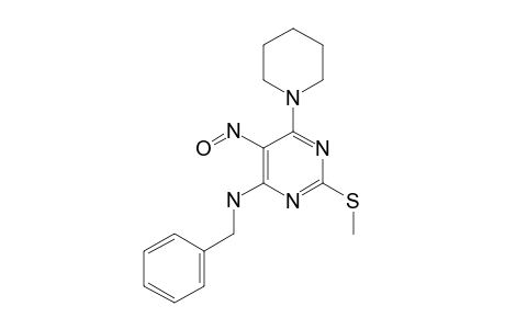 N-BENZYL-2-METHYLTHIO-5-NITROSO-6-(PIPERIDIN-1-YL)-PYRIMIDIN-4-AMINE