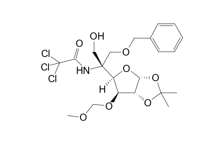 N-[(R)-1-Benzyloxy-2-{1R,5R,7R,8S)-3,3-dimethyl-8-methoxymethoxy-2,4,6-trioxabicyclo[3.3.0]octan-7-yl}-3-hydroxylprop-2-yl]trichloroacetamide