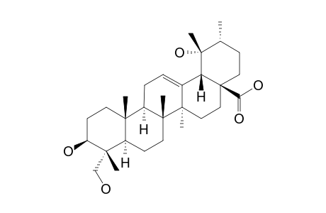 3-beta,19-alpha-23-Trihydroxy-urs-12-en-28-oic-acid