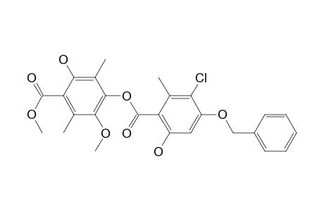 Methyl 4-(4'-benzyloxy-3'-chloro-6'-hydroxy-2'-methylbenzoyloxy)-2-hydroxy-5-methoxy-3,6-dimethylbenzoate