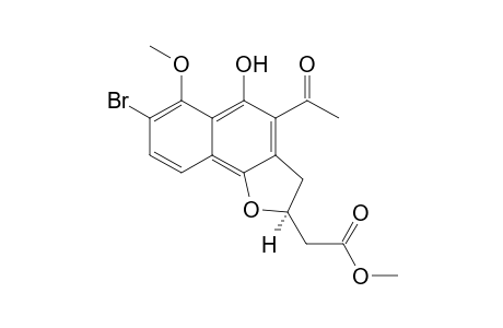 METHYL-2-(4-ACETYL-7-BROMO-5-HYDROXY-6-METHOXY-2,3-DIHYDRONAPHTHO-[1,2-B]-FURAN-2-YL)-ACETATE