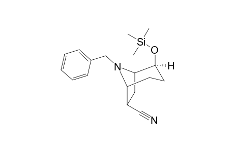 8-BENZYL-2-EXO-[TRIMETHYLSILYLOXY]-8-AZABICYCLO-[3.2.1]-OCTANE-6-EXO-CARBONITRILE