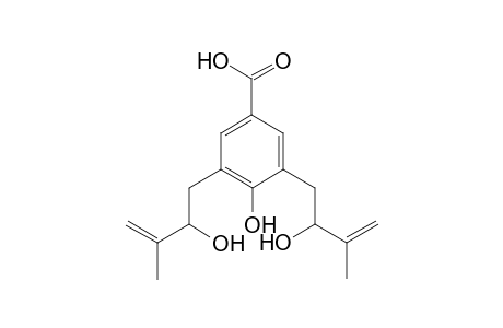 (+/-)-4-HYDROXY-3,5-BIS-(2-HYDROXY-3-METHYL-3-BUTENYL)-BENZOIC_ACID